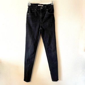 Levi's | Black Label Black Mile High Super Skinny Denim Jeans Sz 26